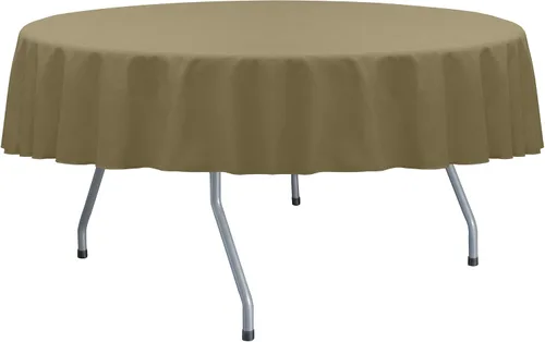 Vista 24 de Ultimate Textile Cotton-Feel - Mantel redondo de comedor fino de 72 pulgadas, color verde militar