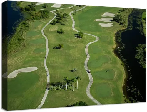 Vista 49 de chenchenArt Augusta - Arte de pared para campo de golf nacional Augusta, campo de golf de 12 hoyos, arte de pared para sala de estar, dormitorio