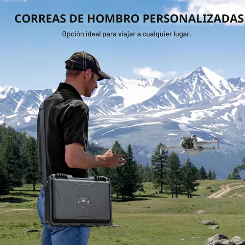 Vista 6 de STARTRC Mini 4 Pro Funda de Transporte Dura Impermeable para DJI Mini 3 Pro/3 Accesorios, Estuche de Viaje para Fly More Combo