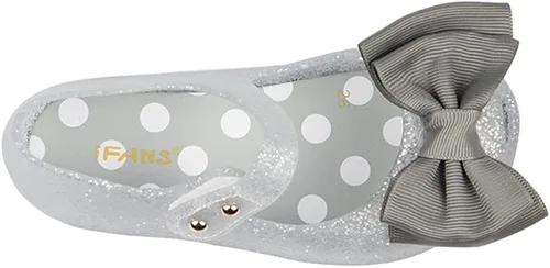 Vista 3 de Mvlsoct Zapatos planos de princesa Mary Jane con lazo de tela para niñas