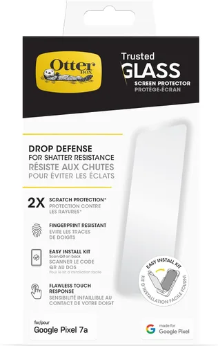 Vista 6 de OtterBox Protector de pantalla antimicrobiano Google Pixel 7A Alpha Flex - Transparente, ajuste de precisión, claridad de cristal, respuesta táctil