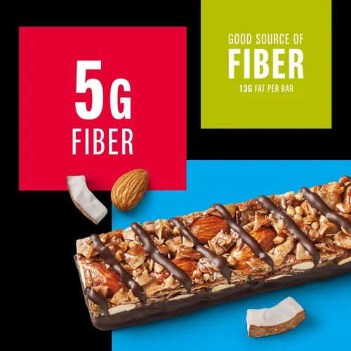 Vista 3 de KIND - Barras de nueces, chocolate oscuro, almendras y coco, de 1.4 onzas, libres de gluten, con bajo índice glucémico, 0.11 onzas de proteína, 60
