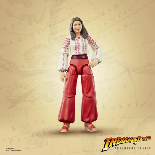 Vista 6 de Indiana Jones and The Raiders of The Lost Ark Adventure Series Marion Ravenwood, figuras de acción de 6 pulgadas, niños a partir de 4 años