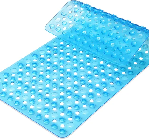 Vista 10 de Yimobra Tapete Cuadrado Antideslizante para Piso de Ducha, 21"x21" Tapete para Bañera Lavable a Máquina, Suave para los Pies, Tapete de Baño