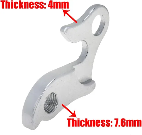Vista 3 de 2 unids universal bicicleta bicicleta desviador percha marco engranaje gancho cola, tono plateado