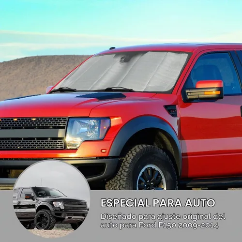 Vista 2 de Jimen Compatible con Ford F150 2009-2014, parasol reflectante para parabrisas de automóvil, protector solar para ventana