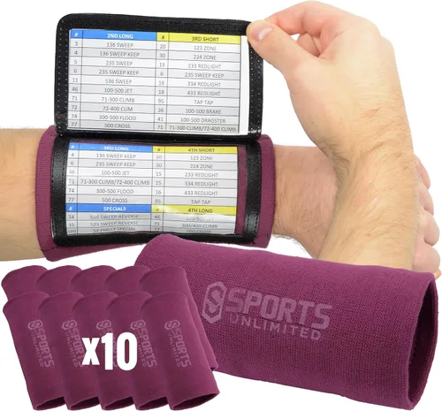 Vista 58 de Sports Unlimited Banda Instructora Triple para Adultos, Muñequeras de Fútbol para Jugadas, Muñequeras de Béisbol, Bandas de Brazo QB