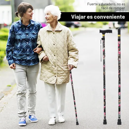 Vista 7 de PARLORA Bastón de caminar para mujeres y hombres, plegable, ligero, elegante, bastón plegable Bastones de caminar para personas mayores y adultos