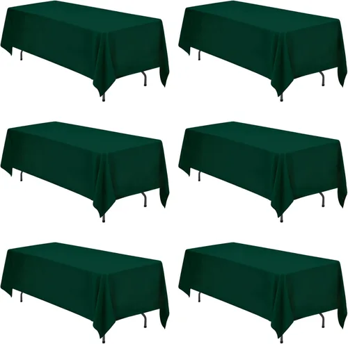 Vista 78 de BRILLMAX - Manteles para mesa rectangular de 6 pies, tela de lino de poliéster, lavable, para boda, recepción, banquete, fiesta de cumpleaños, 60 x