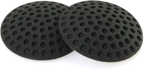 Vista 5 de HJ Garden 6 protectores de pared negros para manija de puerta, parachoques de goma autoadhesiva, silenciador, almohadilla de choque para el hogar