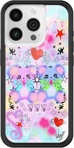 Vista 11 de Wildflower - Fundas compatibles con Apple iPhone 15 Pro Protector de goma negro, certificado de prueba de caída de 4 pies, propiedad de mujeres