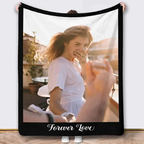 Vista 29 de Mantas de fotos personalizadas, 10 fotos personalizadas, mantas de imagen personalizadas, regalos para hermana, papá, mamá, hija, hijo