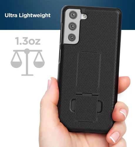 Vista 7 de Encased DuraClip - Funda para Samsung Galaxy S21 con clip para cinturón (2021), funda delgada con funda, color negro