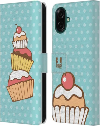 Vista 334 de Head Case Designs Assortment Cupcakes Happiness Leather Wallet Case Compatible with Samsung Galaxy A07 4G Surtido