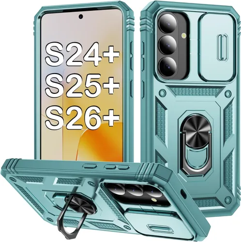 Vista 71 de PASNEW Funda militar para iPhone 13 Pro Max, cubierta de cámara deslizante y soporte de anillo de metal de 360°, carcasa rígida multicapa resistente