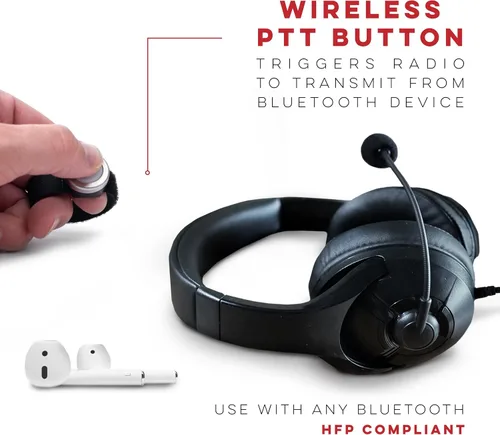 Vista 3 de BTECH Dispositivo PTT inalámbrico PTT (Push-to-Talk) - Compatible con radios GMRS-PRO y UV-PRO y auriculares Bluetooth HFP para una comunicación