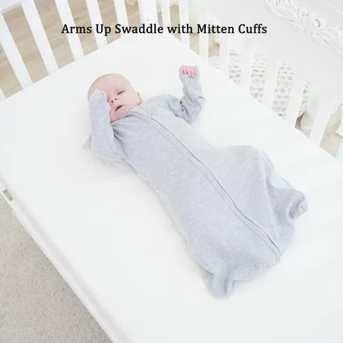 Vista 6 de Transition Swaddle - Saco de dormir para recién nacido de 0 a 3 meses, saco de dormir de transición con puños de manoplas, paquete de 2 sacos