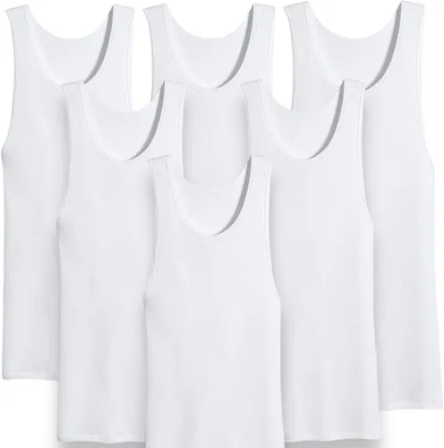 Vista 2 de ToBeInStyle Paquete económico para hombre de cuello redondo sin mangas A-Shirts