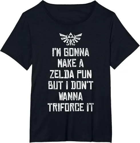 Vista 22 de Nintendo Zelda Funny Triforce It Pun - Camiseta gráfica, Negro, S