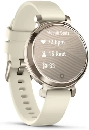 Vista 3 de Garmin Lily 2 (Renovado), reloj inteligente pequeño y elegante, pantalla oculta, lente estampada, hasta 5 días de duración de la batería, color coco