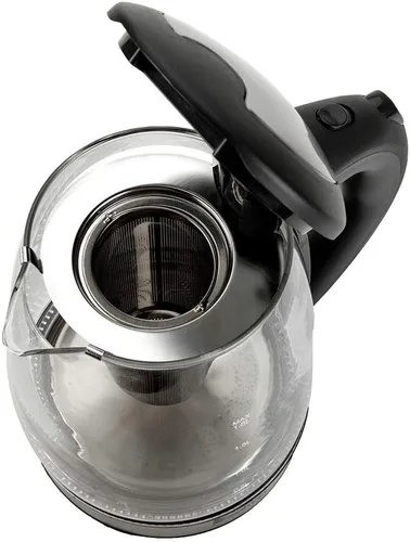 Vista 3 de Unknown1 7 colores llevaron la caldera de té eléctrica de cristal del acero inoxidable con la protección del apagado automático (1.8l) apagado