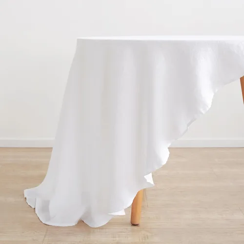Vista 51 de Linen World - Mantel de lino de otoño de 90 x 60 pulgadas, mantel rectangular lavable de lino francés para comedor, al aire libre, bodas