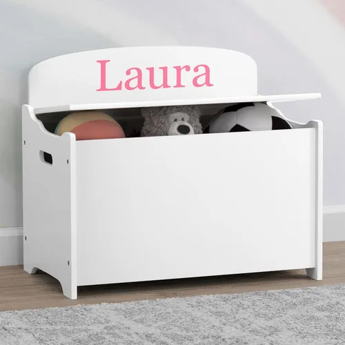 Vista 4 de Delta Children Caja de juguetes personalizada MySize Deluxe, Bianca White