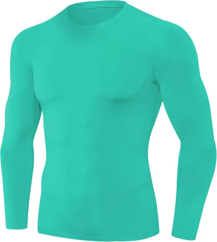 Vista 18 de SPVISE Compression Shirt Men Long Sleeve Workout Gym Shirts Baselayer Top Negro
