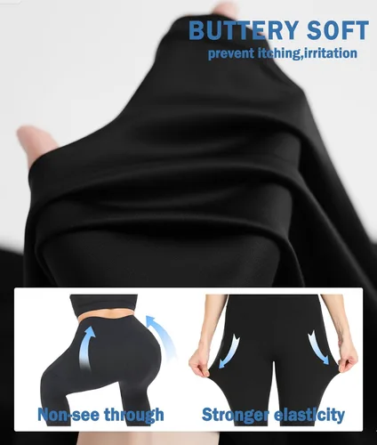 Vista 4 de NEW YOUNG Leggings capri con bolsillos para mujer, leggings de entrenamiento de cintura alta, pantalones de yoga con control de abdomen