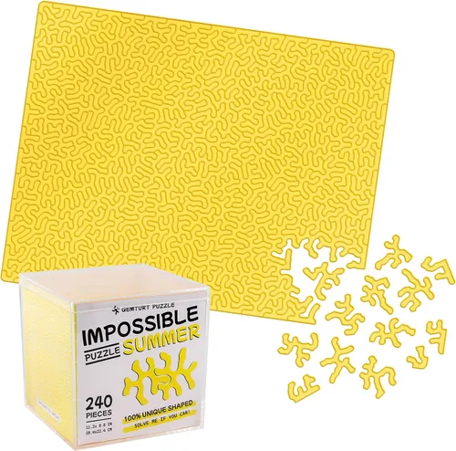 Vista 4 de Gemturt Impossible - Rompecabezas único – Acrílico transparente de 240 piezas con forma no repetida – Rompecabezas difícil para adultos