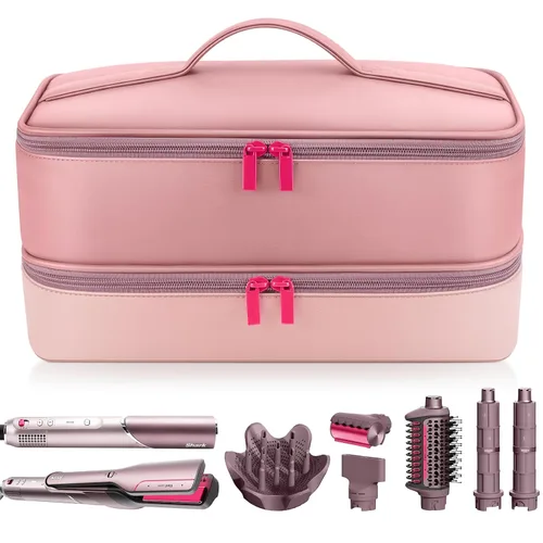 Vista 10 de Funda de viaje para secador de pelo Shark FlexStyle, bolsa de secador de pelo de doble capa, organizador de herramientas de belleza, bolsa