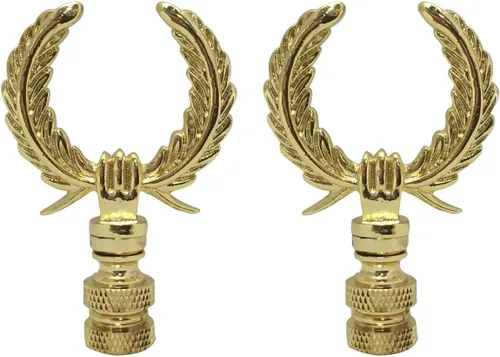Vista 7 de Royal Designs Laurel - Lámpara de corona de 2.75 pulgadas para pantalla de lámpara, latón pulido