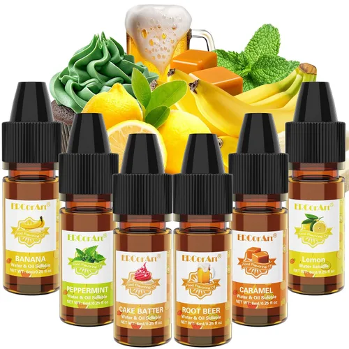 Vista 11 de Aceite Aromatizante para Alimentos - Sabores Concentrados de Dulces, 36 Aceites Aromatizantes Líquidos para Brillo Labial, Aceite de Sabor Algodón