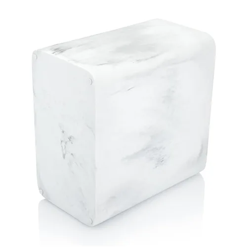 Vista 4 de Essentra Home Papelera rectangular de mármol para oficina en casa, dormitorio, baño, cocina, 2.4 galones, capacidad de 9 litros, cabe en espacios