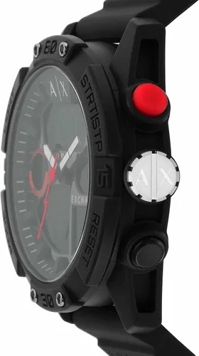 Vista 5 de AX Armani Exchange - Reloj de silicona analógico digital para hombre