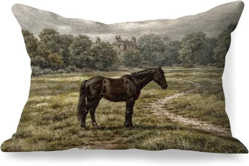 Vista 27 de Fundas de almohada de 12 x 20 pulgadas, regalos para amantes de los caballos, fundas de almohada lumbares decorativas para el hogar, sala de estar