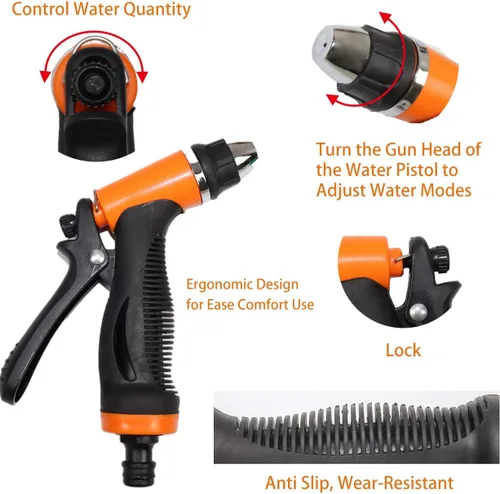 Vista 5 de Bomba eléctrica de lavado a presión, 12 V, 100 W, portátil, de alta presión, kit de bomba de agua inteligente para automóvil, caravana, hogar