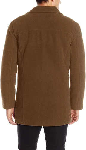 Vista 2 de Cole Haan Men's Button Up Wool Plush Car Coat