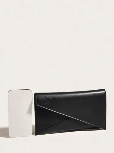 Vista 3 de SweatyRocks Bolso cruzado de cuero con correa de cadena para mujer, bolso mediano de embrague de noche