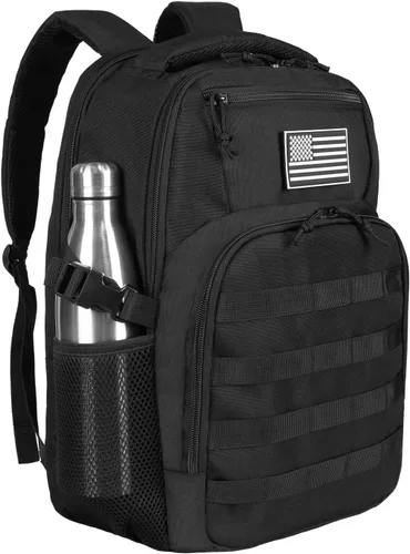 Vista 7 de Mochila táctica militar de camuflaje gris de 45 L, paquete de asalto Molle de 3 días, mochila grande para hombres, senderismo al aire libre