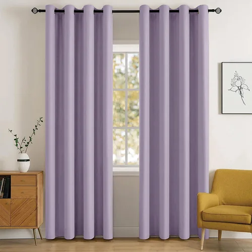 Vista 15 de MIULEE Cortinas opacas para dormitorio o sala de estar, juego de 2 paneles de cortina para ventana con aislamiento térmico y bloqueo de luz