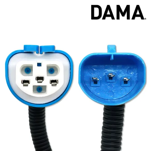 Vista 3 de DAMA 9004 a 9007 Adaptador de enchufe de bombilla Conector de extensión de arnés de cables para bombillas LED y halógenas Coleta de cerámica