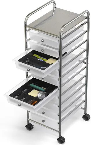 Vista 6 de Simple Houseware - Bandeja organizadora con 9 compartimentos ajustables, color negro