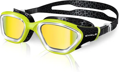 Vista 10 de Whale Gafas de natación polarizadas antiniebla, unisex, 100% protección UV, gafas antivaho de alta definición, visión de gran angular