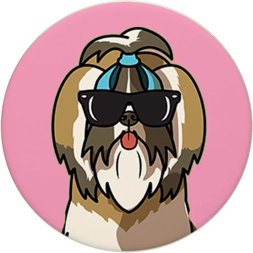 Vista 5 de Shih Tzu – Escuadra para perro con diseño de mamá, color rosa