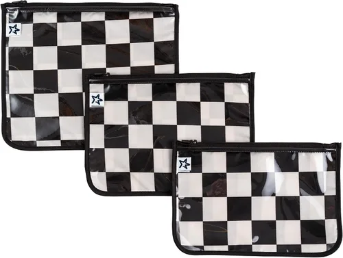 Vista 20 de Tiny Twinkle Bolsas organizadoras de pañales, paquete de 3 bolsas organizadoras de viaje transparentes a prueba de desorden y bolsa de aseo aprobada