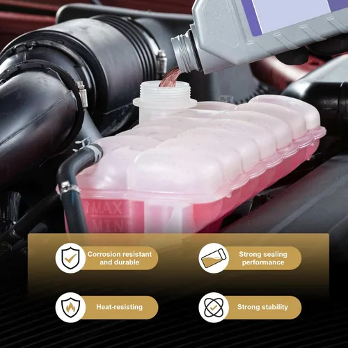 Vista 7 de PartsFlow Tanque de depósito de refrigerante 603-283 con tapa compatible con 2001-2011 Mercedes Benz CLS500 CLS55 CLS63 E63 E55 AMG E320 E350