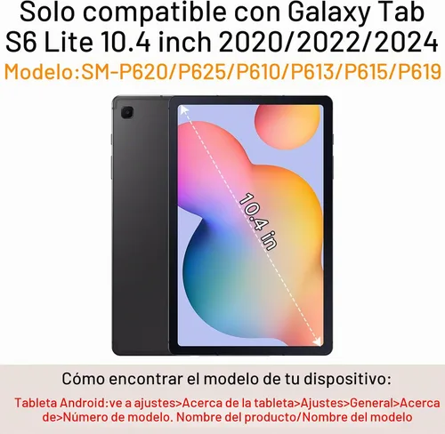 Vista 2 de Funda magnética con teclado desmontable para Samsung Galaxy Tab S6 Lite 10.4