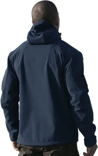 Vista 2 de FREE SOLDIER Chaqueta de senderismo Softshell para hombre, impermeable, con capucha, táctica, cazadora