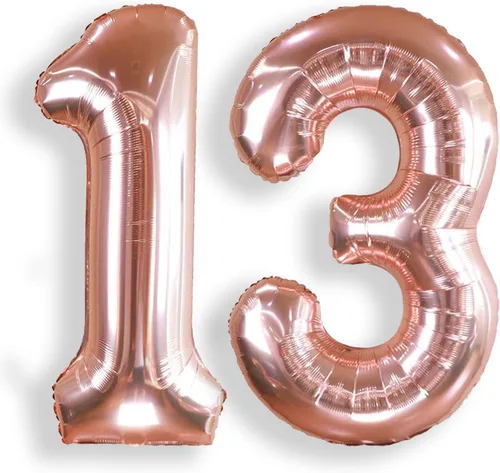 Vista 33 de AULE Globos grandes de 40 pulgadas con números 0 azules, globos grandes de números de aluminio, decoraciones de fiesta de cumpleaños de helio